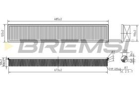 Bremsi FA2343 - AIR FILTER PORSCHE