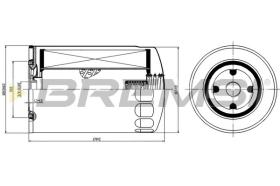 Bremsi FL1425 - OIL FILTER FIAT, IVECO