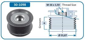 Ijs Group 301098 - (*) POLEA ALTERNADOR AUDI - SEAT - SKODA - VW
