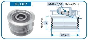 Ijs Group 301107 - (*) POLEA ALTERNADOR AUDI - VW