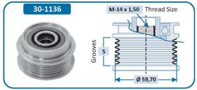Ijs Group 301136 - (*) POLEA ALTERNADOR TOYOTA