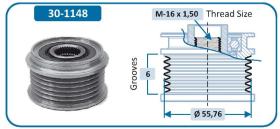 Ijs Group 301148 - (*) POLEA ALTERNADOR AUDI - PORSCHE - VW