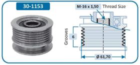 Ijs Group 301153 - (*) POLEA ALTERNADOR ALFA ROMEO - FIAT - OPEL