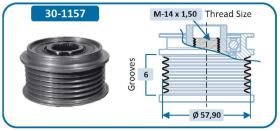 Ijs Group 301157 - (*) POLEA ALTERNADOR TOYOTA - PORSCHE