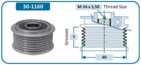 Ijs Group 301160 - (*) POLEA ALTERNADOR HYUNDAI
