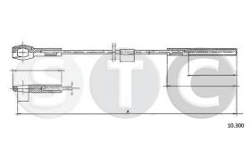 STC T483606 - CABLE EMBRAGUE 1200 (40HP) KAFER