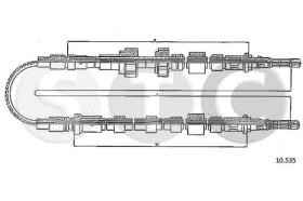 STC T481764 - CABLE FRENO ESCORT 1,6I