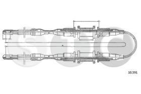 STC T482461 - CABLE FRENO KADETT E1,6 - 1,8IE DIESE