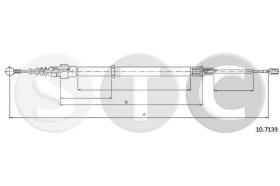 STC T483251 - *** CABLE FRENO IBIZA ALL (DISC BRAKE) DX/