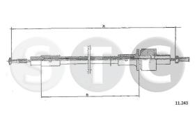 STC T481663 - CABLE EMBRAGUE SIERRA 1,8-2,0 (TL MOTO