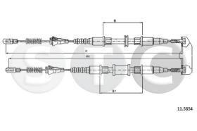 STC T482498 - CABLE FRENO ASTRA ALL - PONTIAC LE MAN