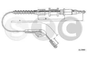 STC T482518 - CABLE FRENO VECTRA 2,0 ALL   DX-RH
