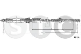 STC T481879 - CABLE ACELERADOR ESCORT 1,3 - 1,6
