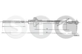 STC T481054 - CABLE EMBRAGUE A112 ALL