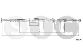 STC T481313 - CABLE FRENO BRAVA 1,6-1,8-DS ANTISKID