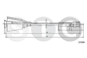 STC T482748 - CABLE CUENTAKILOMETROS 505 5 SPEEDS AL