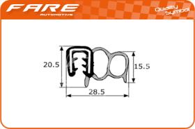 FARE PF006 - GOMA ESTANQUEIDAD PUERTA FIAT UNO