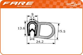 FARE PF009 - GOMA ESTANQUEIDAD PUERTA RENAULT