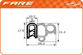 FARE PF011 - GOMA ESTANQUEIDAD PUERTA VW.GOLF