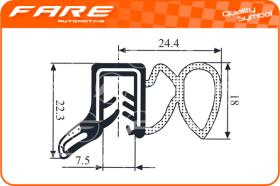 FARE PF012 - GOMA ESTANQUEIDAD PUERTA FORD FIEST