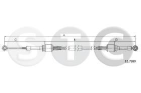 STC T481145 - *** CABLE CAMBIO CINQUECENTO 900CC