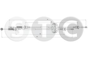 STC T482954 - *** CABLE CAMBIO VIVARO ALL 1,9-2,0-2,5TDI