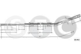 STC T480629 - CABLE FRENO 1602-1802-2002 DX/SX-RH/LH
