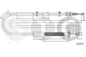 STC T481369 - CABLE FRENO BRAVO ALL SX-LH