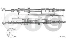 STC T481778 - CABLE FRENO SIERRA ALL EXC.6CYL-4X4