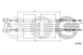 STC T481837 - CABLE FRENO ESCORT ALL 1,4I-1,6I-1,8TD