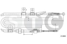 STC T481937 - CABLE FRENO ACCORD ALL  (DRUM BRAKE)