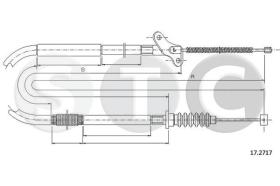 STC T482020 - CABLE FRENO TROOPER SWB  SX-LH