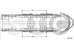 STC T482475 - CABLE FRENO REKORD EALL - COMMODORE C