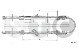 STC T483006 - CABLE FRENO R 12 L-TL-TS- R 15 - R 17