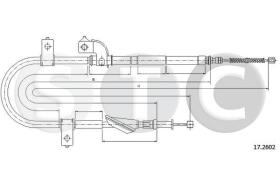 STC T483300 - CABLE FRENO IMPREZA ALL DX-RH
