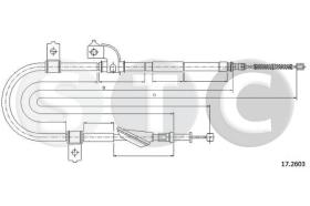 STC T483301 - CABLE FRENO IMPREZA ALL SX-LH
