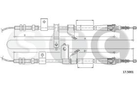 STC T483354 - CABLE FRENO ALTO ALLDX/SX-RH/LH
