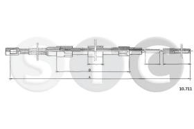 STC T483701 - CABLE FRENO TRANSPORTER   DX/SX-RH-LH