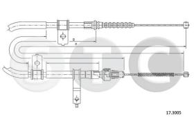 STC T483868 - CABLE FRENO FEROZA 1,6 EL11 4WD   SX-L