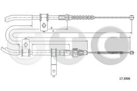 STC T483869 - CABLE FRENO FEROZA 1,6 EL11 4WD   DX-R