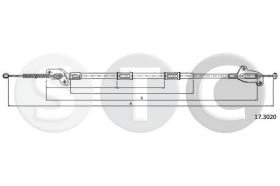 STC T483870 - CABLE FRENO TERIOS ALL SX-LH