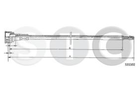 STC T483647 - CABLE CUENTAKILOMETROS TRANSPORTER - B
