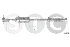 STC T480896 - CABLE ACELERADOR AX 1,0 - 1,1 - 1,4 GT