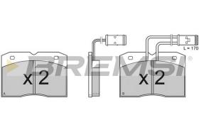 BREMSI BP2363 - B. PADS ALFA ROMEO, IVECO