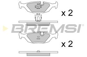 BREMSI BP2456 - B. PADS VOLVO, SAAB