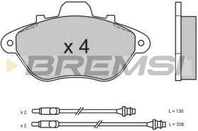 BREMSI BP2465 - B. PADS RENAULT, PEUGEOT