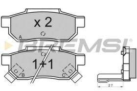 BREMSI BP2530 - B. PADS LOTUS, HONDA, ACURA, ROVER, MG