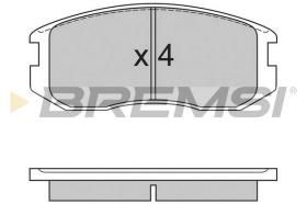 BREMSI BP2558 - B. PADS MITSUBISHI, DAIHATSU, PROTON