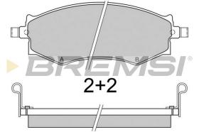 BREMSI BP2572 - B. PADS NISSAN, INFINITI