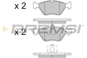 BREMSI BP2585 - B. PADS OPEL, SAAB